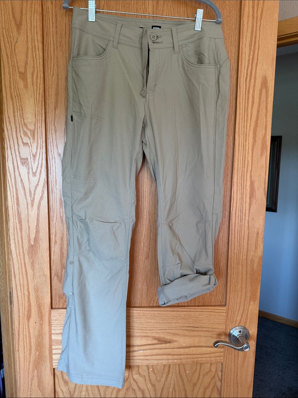 PRANA Women's Khaki Convertible Travel Pants - Lightweight Outdoor Comfort
